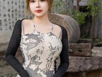 星颜社 – 吊带在唐思琪身上，搭配无圣光的味儿，随意却又不失优雅。